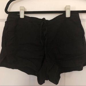 Brandy Melville John Galt Black Tie Waist Shorts